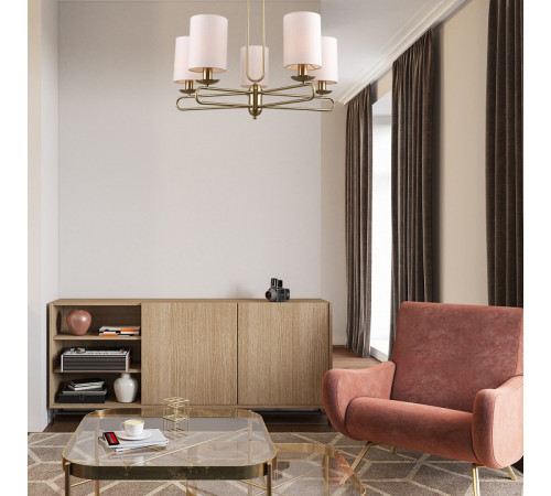 Люстра на штанге Escada Eclipse 10166/5PL Brass