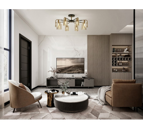 Люстра на штанге Escada Elegant 671/8P Chrome