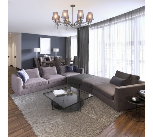Люстра на штанге Escada Faith 694/8PL Nickel Люстра на штанге Escada Faith 694/8PL Nickel