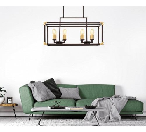 Подвесная люстра Lumina Deco Waldorf LDP 1140-8 BK+MD