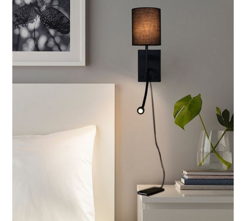 Бра Reluce 86210-9.2-001KT LED3W+E14 BK