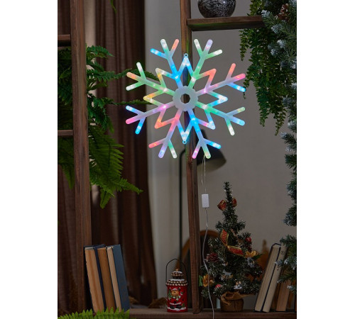Подвесной светодиодный светильник «Снежинка» Uniel (UL-00007250) ULD-H4040-048/DTA RGB IP20 Snowflake Подвесной светодиодный светильник «Снежинка» Uniel (UL-00007250) ULD-H4040-048/DTA RGB IP20 Snowflake