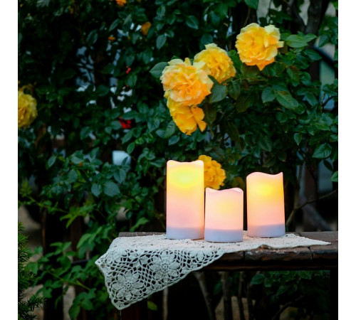 Садовый светильник на солнечной батарее Uniel USL-S-816/PT150 CANDLE SET3 UL-00009381