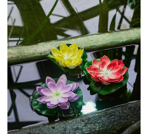 Светильник на солнечной батарее Uniel USL-S-826/PT060 RED WATERLILY UL-00011599 Светильник на солнечной батарее Uniel USL-S-826/PT060 RED WATERLILY UL-00011599