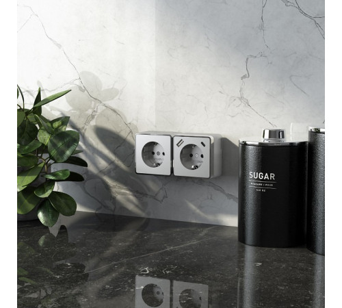 Розетка с заземлением, шторками и USB тип A+C Werkel Gallant W5071706 4690389179624 a057701