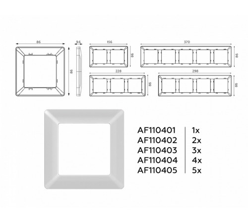 Рамка двухместная Ambrella Volt Line AF110402 Рамка двухместная Ambrella Volt Line AF110402