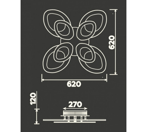 Потолочная люстра Ambrella Light Acrylica Original FA4493 Потолочная люстра Ambrella Light Acrylica Original FA4493