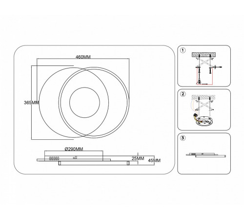 Потолочный светильник Ambrella Light Linetech Comfort FL4789 Потолочный светильник Ambrella Light Linetech Comfort FL4789