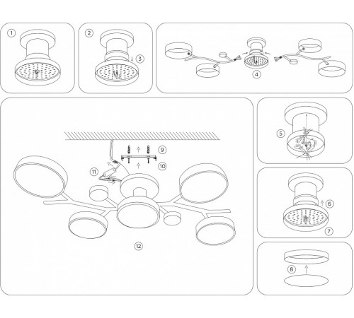 Потолочная люстра Ambrella Light Comfort LineTech FL4835 Потолочная люстра Ambrella Light Comfort LineTech FL4835
