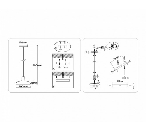 Подвесной светильник Ambrella Light Linetech Comfort FL4838