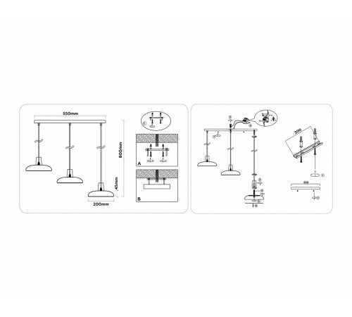 Подвесной светильник Ambrella Light Linetech Comfort FL4841