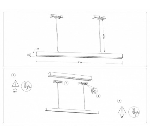 Трековый однофазный светильник Ambrella Light Track System GL6785