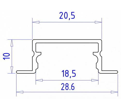 Алюминиевый встраиваемый профиль Ambrella Light Alum Profile GP1200AL Алюминиевый встраиваемый профиль Ambrella Light Alum Profile GP1200AL