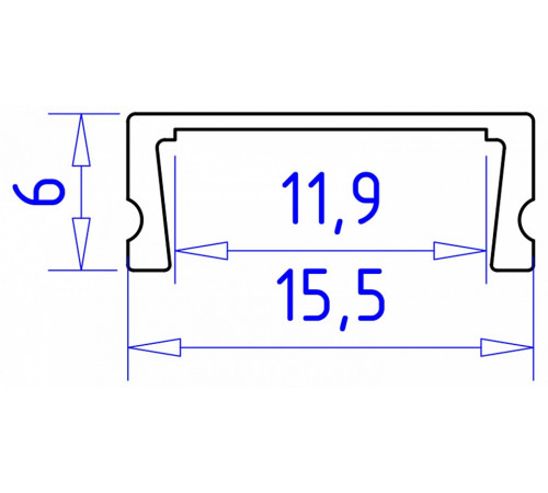 Алюминиевый накладной профиль Ambrella Light Alum Profile GP1700BK Алюминиевый накладной профиль Ambrella Light Alum Profile GP1700BK