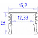 Алюминиевый накладной профиль Ambrella Light Alum Profile GP1750WH