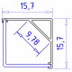 Алюминиевый угловой профиль Ambrella Light Alum Profile GP2150AL