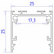 Алюминиевый профиль Ambrella Light Profile System GP2500WH