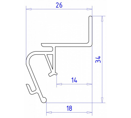 Алюминиевый профиль Ambrella Light Alum Profile GP4100BK Алюминиевый профиль Ambrella Light Alum Profile GP4100BK