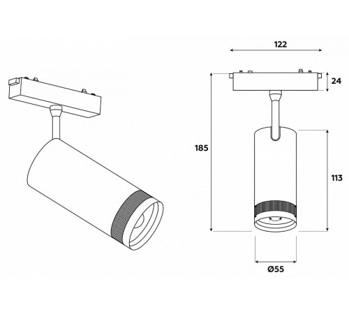 Трековый магнитный светильник Ambrella Light Track System ZOOM GV1570