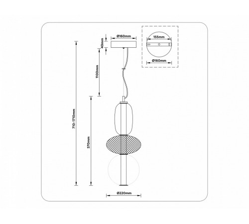 Подвесной светильник Ambrella Light High Light Modern LH11008