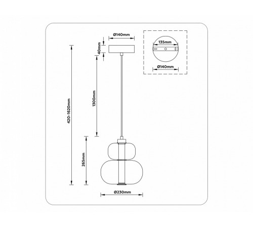 Подвесной светильник Ambrella Light High Light Modern LH11051