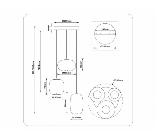 Подвесной светильник Ambrella Light High Light Modern LH11105 Подвесной светильник Ambrella Light High Light Modern LH11105