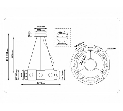 Подвесная люстра Ambrella Light High Light Crystal LH31024 Подвесная люстра Ambrella Light High Light Crystal LH31024
