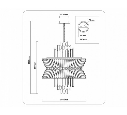 Подвесная люстра Ambrella Light High Light Crystal LH41020 Подвесная люстра Ambrella Light High Light Crystal LH41020