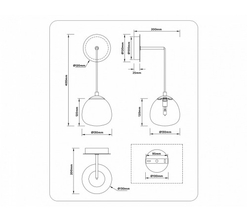 Бра Ambrella Light High Light Modern LH51005 Бра Ambrella Light High Light Modern LH51005
