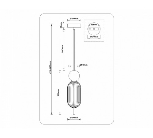 Подвесной светильник Ambrella Light High Light Ceramo Modern LH53101