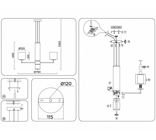Подвесная люстра Ambrella Light High Light Heigh Light LH56013 Подвесная люстра Ambrella Light High Light Heigh Light LH56013