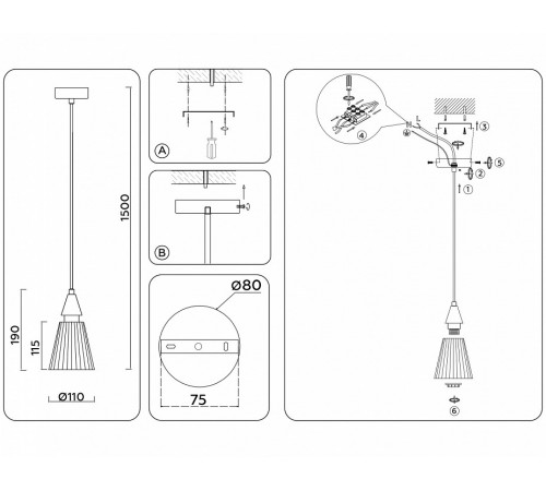 Подвесной светильник Ambrella Light High Light Heigh Light LH58111 Подвесной светильник Ambrella Light High Light Heigh Light LH58111
