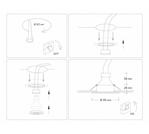 Встраиваемый светильник Ambrella Light Standard Tech TN102450 Встраиваемый светильник Ambrella Light Standard Tech TN102450