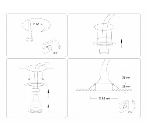 Встраиваемый светильник Ambrella Light Standard Tech TN102451 Встраиваемый светильник Ambrella Light Standard Tech TN102451