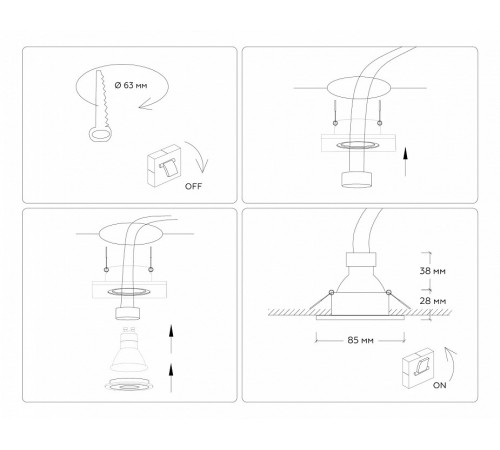 Встраиваемый светильник Ambrella Light Standard Tech TN102456 Встраиваемый светильник Ambrella Light Standard Tech TN102456