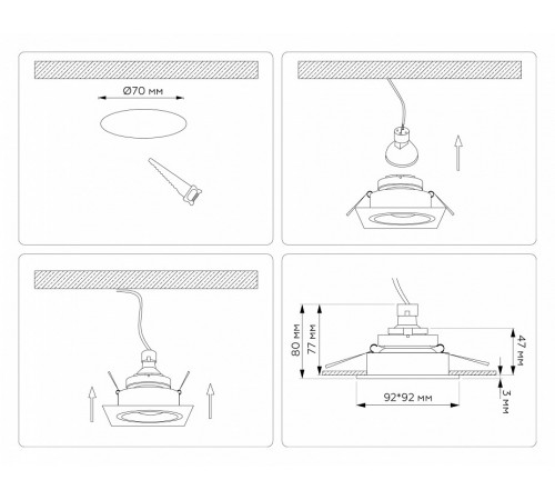 Встраиваемый светильник Ambrella Light Techno spot Technic base TN102828