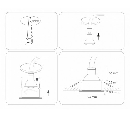 Встраиваемый светильник Ambrella Light IP Protect TN111 Встраиваемый светильник Ambrella Light IP Protect TN111
