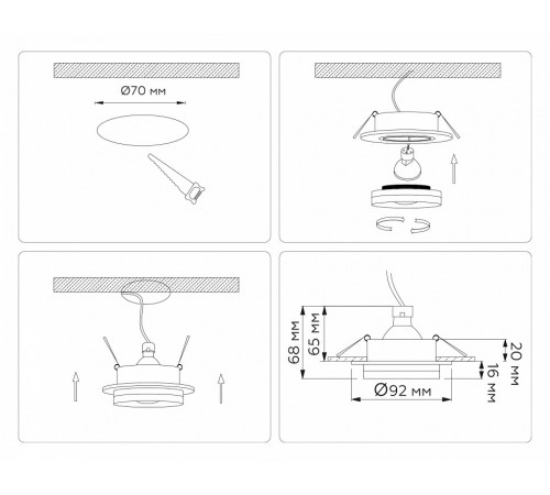 Встраиваемый светильник Ambrella Light Techno spot Acrylic Tech TN30707
