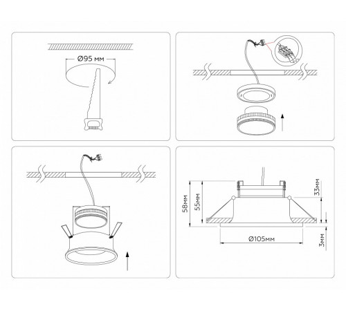 Встраиваемый светильник Ambrella Light Techno spot GX Standard tech TN51813 Встраиваемый светильник Ambrella Light Techno spot GX Standard tech TN51813