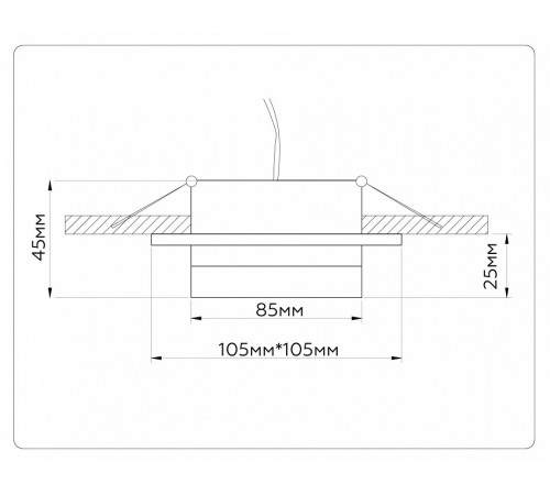 Встраиваемый светильник Ambrella Light GX53 Acrylic Tech Techno Spot TN52421