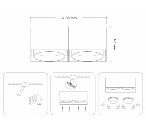 Накладной светильник Ambrella Light GX Standard tech TN70872 Накладной светильник Ambrella Light GX Standard tech TN70872