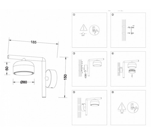 Настенный светильник Ambrella Light Techno spot TN71042 Настенный светильник Ambrella Light Techno spot TN71042