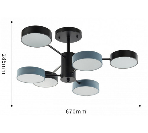 Люстра на штанге Arte Milano Ferrara 250906/6B Bk/Gr Люстра на штанге Arte Milano Ferrara 250906/6B Bk/Gr