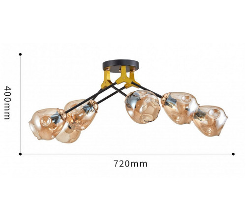 Потолочная люстра Arte Milano Amalfi 252588/6 Br Потолочная люстра Arte Milano Amalfi 252588/6 Br