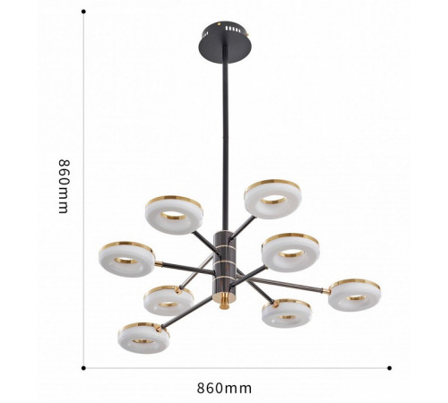 Люстра на штанге Arte Milano Ferrara 276699/8 BK/GD