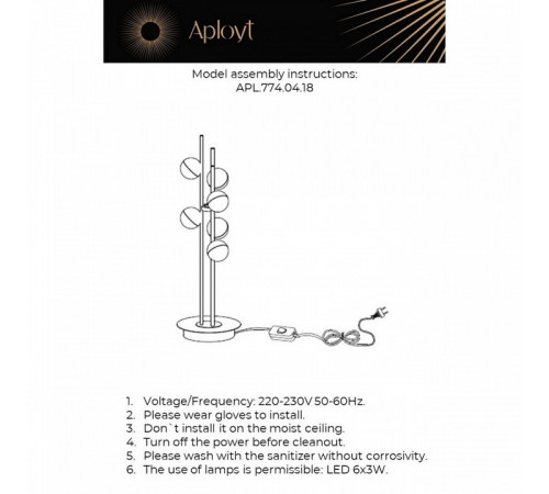 Настольная лампа Aployt Delfin APL.774.04.18 Настольная лампа Aployt Delfin APL.774.04.18