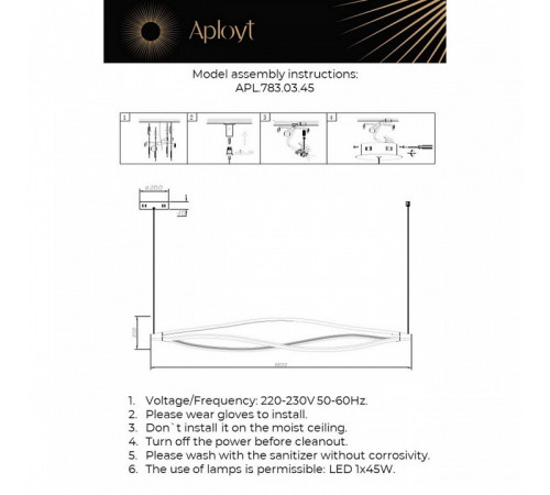 Подвесная люстра Aployt Manon APL.783.03.45