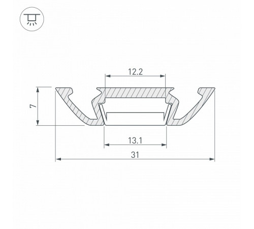 Профиль Arlight PHS-A-2000 ANOD 013215