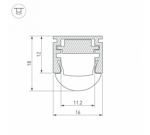 Профиль Arlight PDS-REGULOR-2000 ANOD 013874