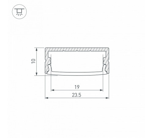 Профиль Arlight ARH-WIDE-H10-2000 ANOD 016142 Профиль Arlight ARH-WIDE-H10-2000 ANOD 016142